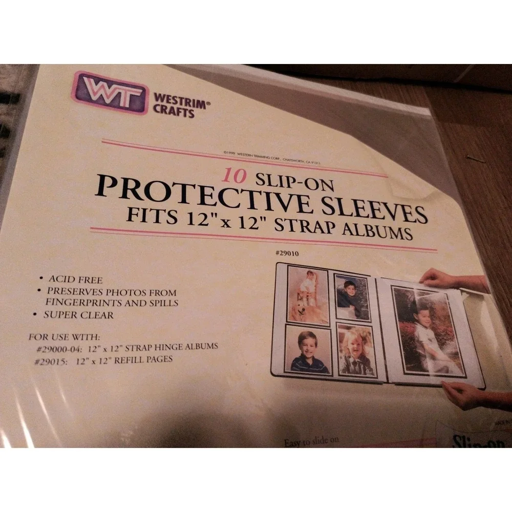 Westrim Craft Memories 10 Count Slip-On Protective Sleeves 12x12 Strap Albums